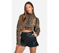 boohoo Women's Tall Faux Leather Short in Black | Size: 8