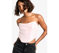 boohoo Women's Tall Sequin Cowl Corset Top Trouser in Pink | Size: 14