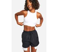 boohoo Women's Tall Woven Pocket Detail Shorts in Black | Size: 8