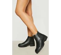 boohoo Women's Wide Fit Pull On Chelsea Boots in Black | Size: 7