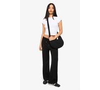 boohoo Women's Woven Textured Trouser in Black | Size: Small/Medium