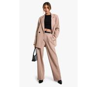 Boohoo Woven Tailored Pleated Trousers In Camel camel 8