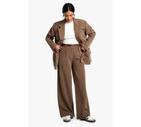 Boohoo Woven Tailored Wide Leg Trousers In Mocha mocha 10