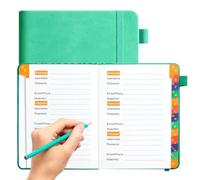 Book - Alphabetical Organizer, Secure Website Login Book | Pocket-Sized Account Details Journal, Keeper Notebook with Tabs for Important Contacts Credentials