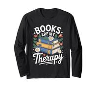 Book Are My Therapy Aesthetic Bookish Reading Book Lover Long Sleeve T-Shirt
