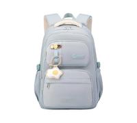 Book Bag with Organized Compartments, Polyester Backpack Featuring Padded Straps, Side Pockets and Top Carry Handle Rucksack Academic Supply Sorter Classroom Tuition Study Outing Satchel Breathable