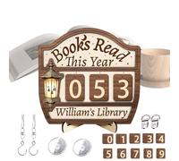 Book Bed Counter | for Readers, Decorative Sign Counter Readers | for Library Bookshelf Desk Corner Readers Teachers Women Librarians for Bookworm