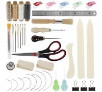 Book Binding Kits Hand Bookbinding Tools Kits Supplies Book Binding Paper Folding Tool DIY Leather Crafts Sewing Accessories