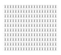 Book Binding Screw, Brass Bookbinding Round Flat Head Stud Screw, 200 Sets with Uniform Coating and Electroplating Treatment, Curved Surfaces Design for DIY Leather Rivets, Chicago (Silver)