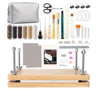 Book Binding Set, Book Binding Set, Book Press, 7.9 x 11.6 Inch with Bookbinding Materials, Bone Folder, Tool, Binding Cloth, Webbing and Storage Bag for Binding and Repairing, 45 Pieces