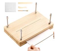 Book Binding Set with 11.73 x 7.48 x 5.51 in Wood Book Press Bone Folder | Repair Cloth Brush for Bookbinding and DIY Craft