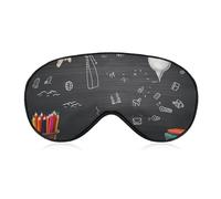 Book Blackboard Eye Mask, Side Sleeping Mask, Lightweight Blindfold, Sleeping Mask, Nose Pad and Elastic Band for Children, Women and Men