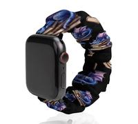 Book Blue Purple Dragon Scrunchie Watch Bands Soft Elastic Replacement Wristband Compatible with Apple Watch 38mm/40mm