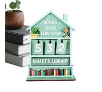 Book Books Read Tracker | Rustic Wooden Manual Read Tracker Home Display |