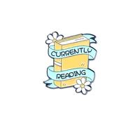 Book Brooch Pins Creative Enamel Cartoon Reading Books Literature Coffee Flowers Metal Badges Backpacks Clothing Jackets Lapel Pin Brooches for Women Teachers Students Bookworm Book Lovers Jewelry