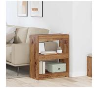 Book Cabinet 2-Shelf Old Wood 60x30x72 cm Engineered Wood Modern Storage Compact