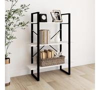 Book Cabinet 3-Tier Display Grey Sonoma Engineered Wood & Metal Eco 80x30x105 cm