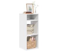 Book Cabinet 34x31x80 cm White Engineered Wood Slim Display Shelf for Home Rooms
