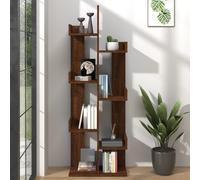 Book Cabinet 48x25.5x140 cm Brown Oak Engineered Wood Berkfield Home Brown One Size