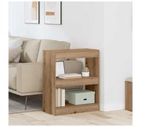 Book Cabinet 60x30x72 cm Artisan Oak Engineered Wood 2-Shelf Modern Storage Unit