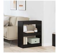 Book cabinet 60x30x72cm Black Oak engineered wood 2-shelf modern storage sleek