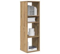 Book Cabinet Artisan Oak 34x31x112 cm Engineered Wood Slim Storage Shelf Compact