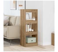 Book Cabinet Artisan oak 40 x 30 x 103 cm Engineered wood 3 Shelves Rustic Tall