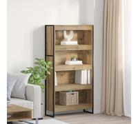 Book cabinet Artisan oak 80x30x155cm Engineered wood Industrial storage pro