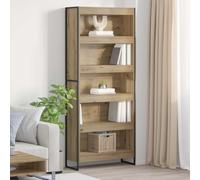 Book Cabinet Artisan Oak 80x30x189.5cm Engineered Wood Industrial Storage Sturdy