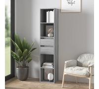 vidaXL Book Cabinet Grey Sonoma 36x30x171 cm Engineered Wood