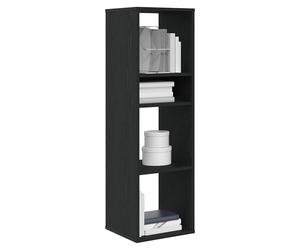Book cabinet Black 34x31x112 cm Engineered Wood Slim Tall Storage Shelf Unit
