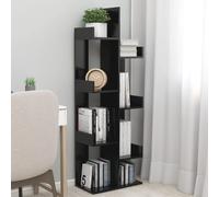 Book Cabinet Black 48x25.5x140 cm Engineered Wood Berkfield Home Black One Size