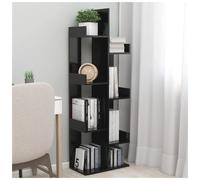 Book cabinet Black 48x25.5x140cm Engineered Wood 13-Shelf Slim Storage for Home