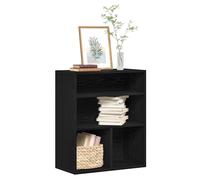 Book Cabinet Black 60x30x71.5 cm Engineered Wood 3-Shelf Modern Home Storage XL