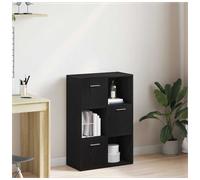 vidaXL Book Cabinet/Room Divider Black Oak 60.5x30x90cm Engineered Wood