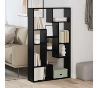 Book Cabinet Black Oak 72 x 20 x 102.5 cm Engineered Wood 8-Shelf Sturdy Modern
