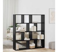 vidaXL Book Cabinet Black Oak 132 x 29 x 141.5 cm Engineered Wood