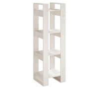 Vidaxl Book Cabinet/Room Divider White 41X35X125 Cm Solid Wood Pine