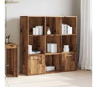 (old wood) vidaXL Book Cabinet Highboard Book Rack Display Storage Shelf Engineered wood