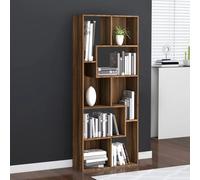 vidaXL Book Cabinet Brown Oak 67x24x161 cm Engineered Wood UK NEW