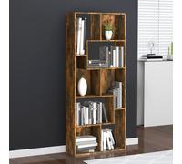 Vidaxl Book Cabinet Smoked Oak 67X24X161 Cm Engineered Wood Book Cabinets