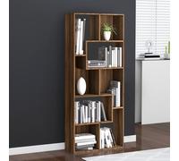 vidaXL Book Cabinet Brown Oak 67x24x161 cm Engineered Wood UK NEW
