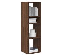 Book Cabinet Brown Oak 34x31x112 cm Engineered Wood Slim Display Shelf for Books