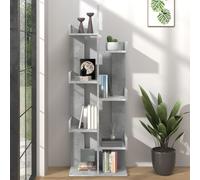 Book Cabinet Concrete Grey 48x25.5x140 cm Engineered Wood Berkfield Home Grey One Size