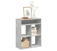Book Cabinet Concrete Grey Engineered Wood 66x31x80 cm Slim Display Shelf Ideal