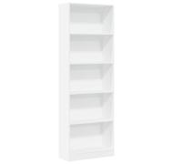 Vidaxl Bookcase White 80X24X176 Cm Engineered Wood