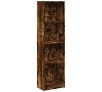 Vidaxl Bookcase Black Oak Engineered Wood Tall Storage Bookshelves, Black
