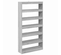 vidaXL Book Cabinet Grey Sonoma 100 X 30 X 198 Cm Engineered Wood, Grey