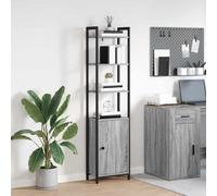 vidaXL Book Cabinet Grey Sonoma 40 x 24 x 161 cm Engineered Wood