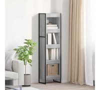 Book Cabinet Grey Sonoma 40x30x155cm Engineered Wood Industrial Storage Shelf XL